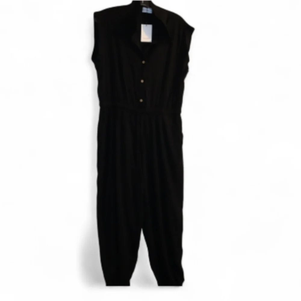 Hayes    Sleeveless Jumpsuit  Black Size XL Petite Short Story - Picture 3 of 12